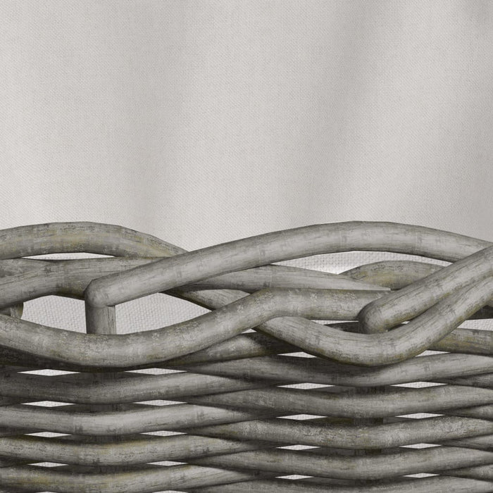 Coș pentru lemne de foc cu mânere, gri, 60 x 40 x 28 cm, salcie - WALTI WALTI