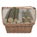 Coș pentru lemne de foc cu mâner, maro 61,5x46,5x58 cm salcie - WALTI WALTI