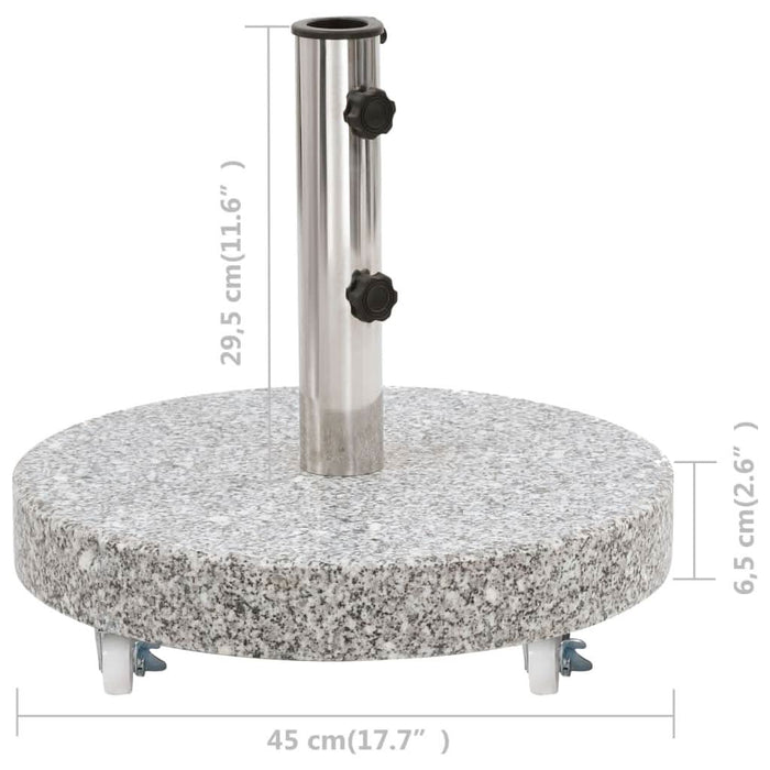 Suport umbrelă de soare, gri, 30 kg, granit, rotund - WALTI WALTI