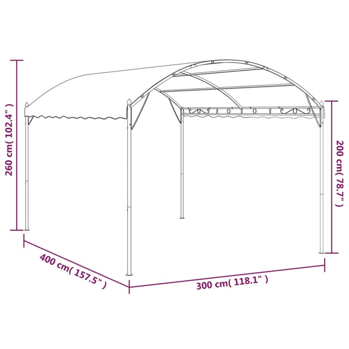 Copertină de soare, antracit, 3 x 4 m - WALTI WALTI