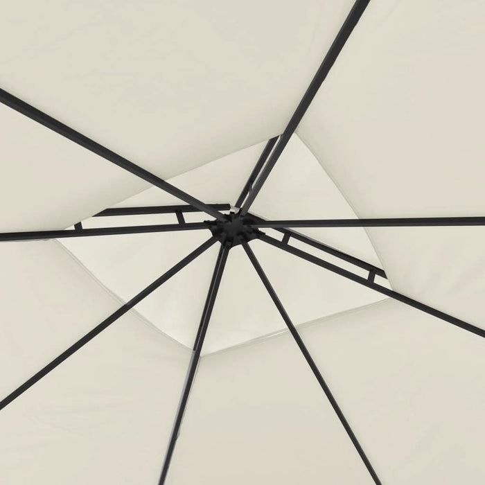 Pavilion cu acoperiș dublu extins, 3x3x2,75 m, crem, 180 g/m² - WALTI WALTI