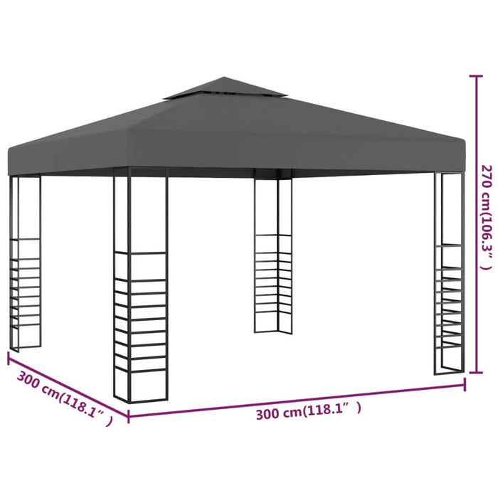 Cort de grădină antracit, 3 x 3 m - WALTI WALTI