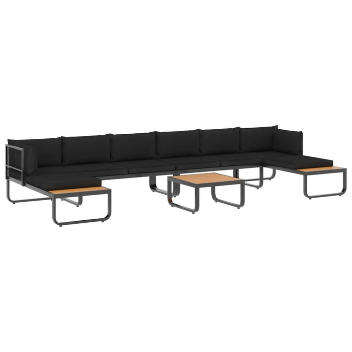 Set canapea de grădină colțar cu perne, 5 piese, aluminiu, WPC - WALTI WALTI