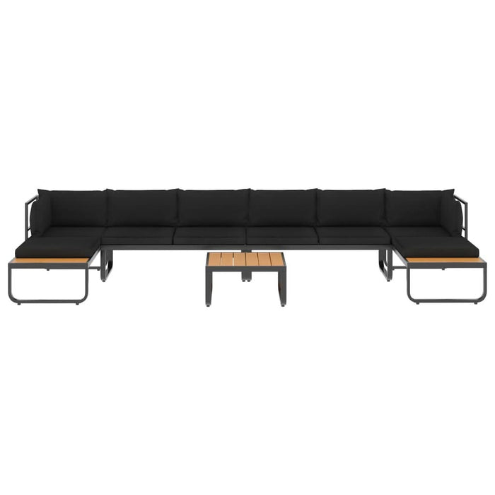 Set canapea de grădină colțar cu perne, 5 piese, aluminiu, WPC - WALTI WALTI