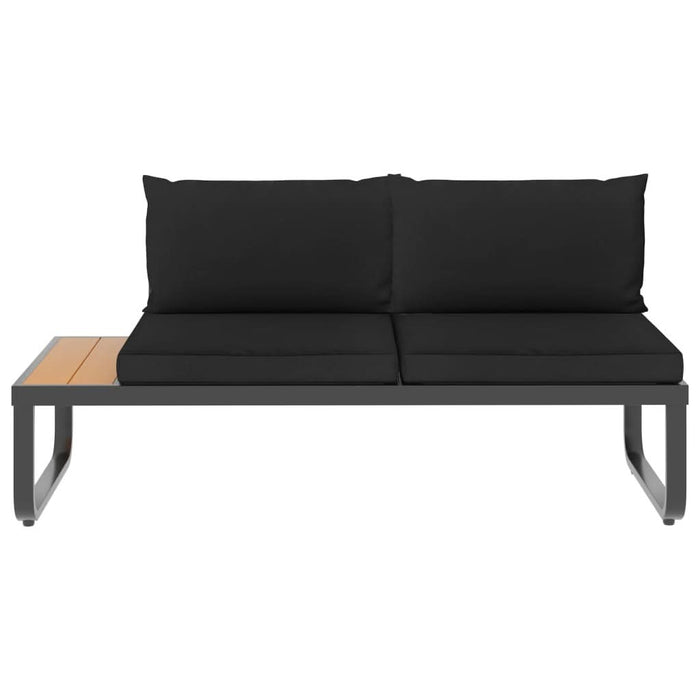 Set canapea de grădină colțar cu perne, 5 piese, aluminiu, WPC - WALTI WALTI