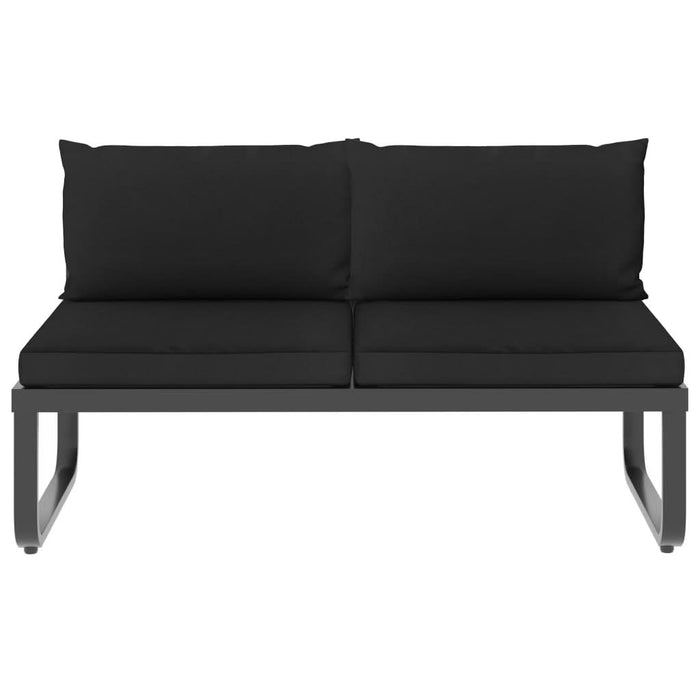 Set canapea de grădină colțar cu perne, 5 piese, aluminiu, WPC - WALTI WALTI