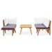 Set mobilier de grădină, 5 piese, lemn masiv de acacia - WALTI WALTI