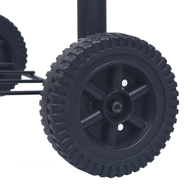 Grătar barbecue cu cărbuni, afumătoare și raft inferior, negru - WALTI WALTI