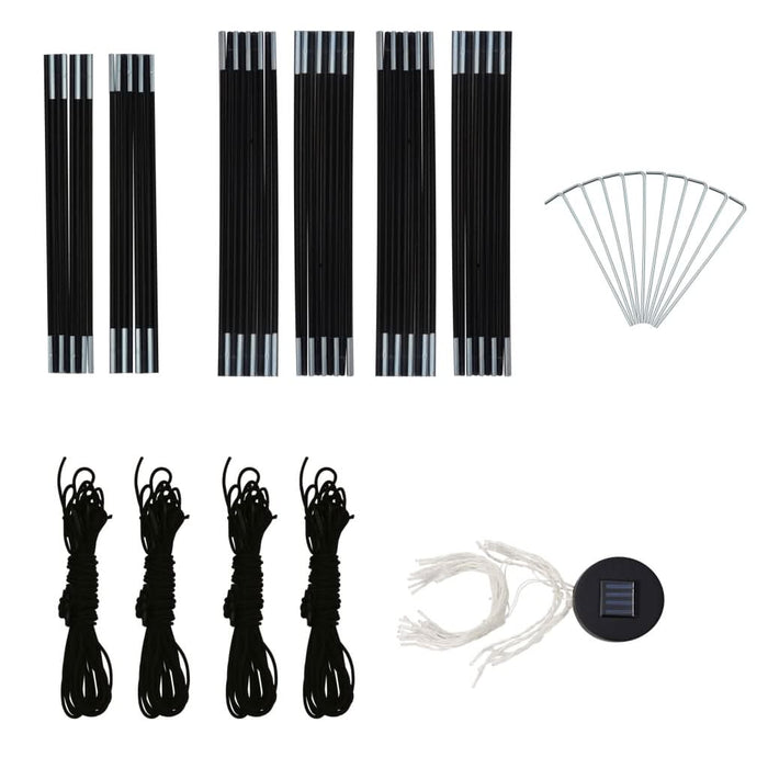 Cort petrecere cu LED & 4 pereți laterali albastru 3,6x3,6x2,3m - WALTI WALTI