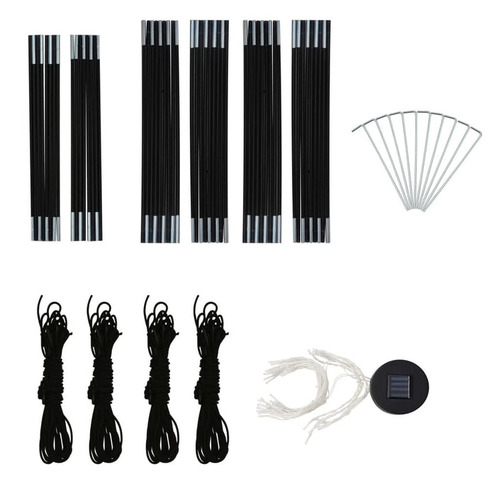 Cort petrecere cu LED, 4 pereți laterali, galben, 3,6x3,6x2,3 m - WALTI WALTI