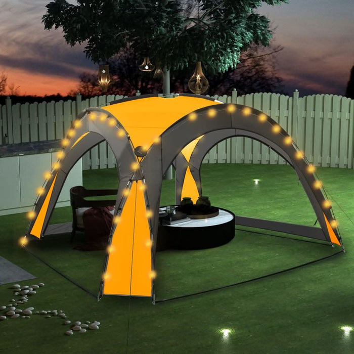 Cort petrecere cu LED, 4 pereți laterali, galben, 3,6x3,6x2,3 m - WALTI WALTI