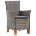 Set mobilier de exterior, 5 piese, gri, poliratan, lemn acacia - WALTI WALTI