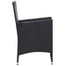 Set mobilier de exterior cu perne, 9 piese, negru, poliratan - WALTI WALTI