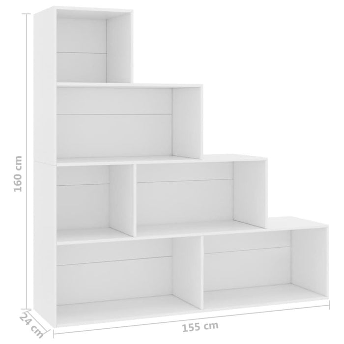 Bibliotecă/Separator cameră, alb, 155x24x160 cm, PAL - WALTI WALTI
