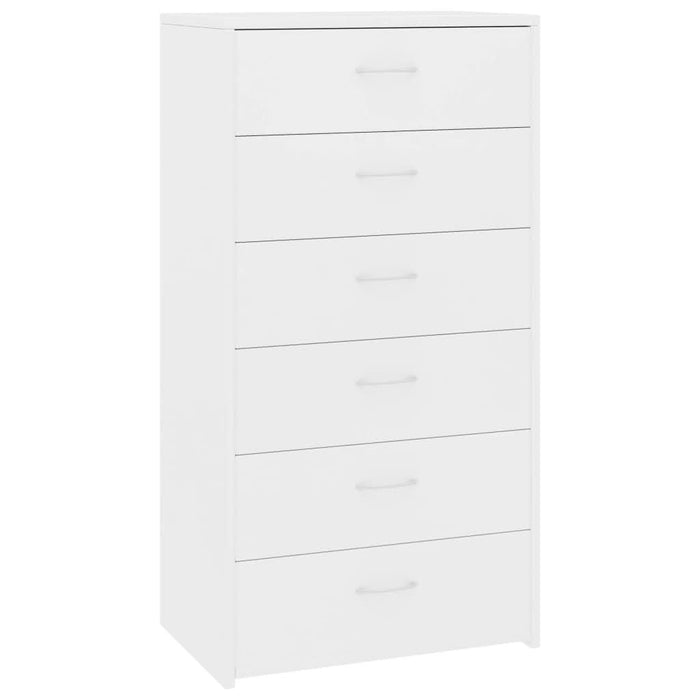 Servantă cu 6 sertare, alb, 50 x 34 x 96 cm, PAL - WALTI WALTI