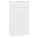 Servantă cu 6 sertare, alb, 50 x 34 x 96 cm, PAL - WALTI WALTI