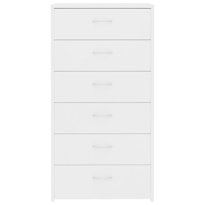 Servantă cu 6 sertare, alb, 50 x 34 x 96 cm, PAL - WALTI WALTI