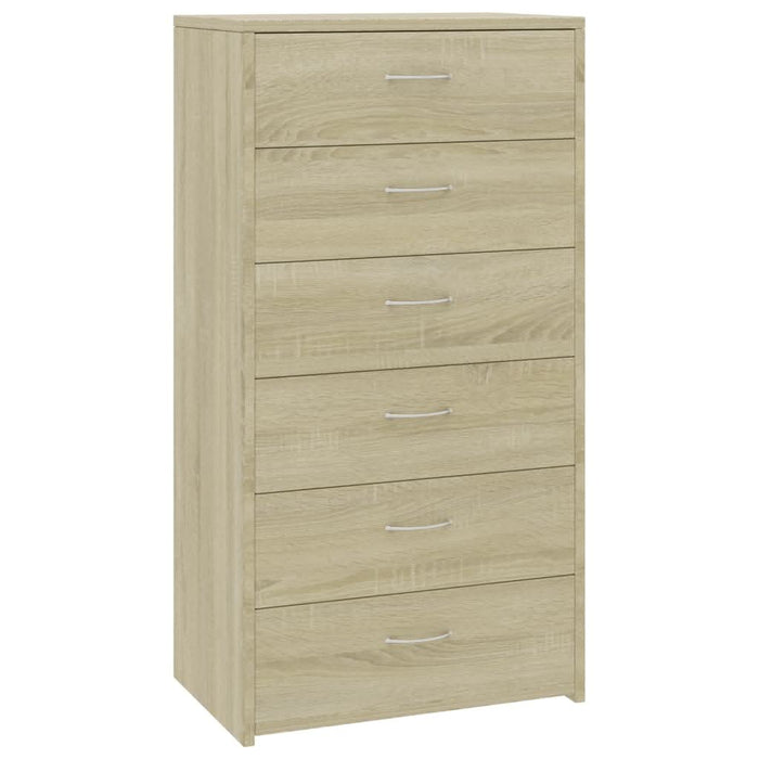 Servantă cu 6 sertare, stejar Sonoma, 50 x 34 x 96 cm, PAL - WALTI WALTI