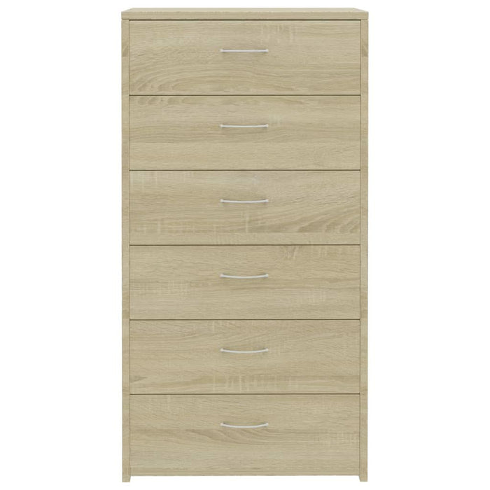 Servantă cu 6 sertare, stejar Sonoma, 50 x 34 x 96 cm, PAL - WALTI WALTI