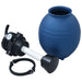 Filtru cu nisip pentru piscină supapă 4 poziții albastru 300 mm - WALTI WALTI