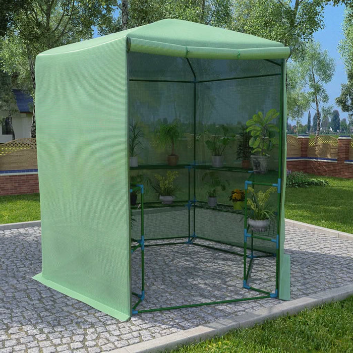 Seră cu rafturi, 227 x 223 cm, oțel - WALTI WALTI