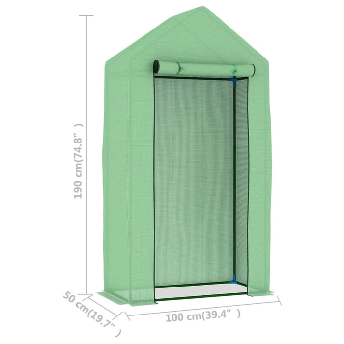 Seră cu cadru din oțel, 0,5 m², 1 x 0,5 x 1,9 cm - WALTI WALTI