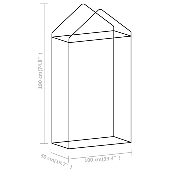 Seră cu cadru din oțel, 0,5 m², 1 x 0,5 x 1,9 cm - WALTI WALTI