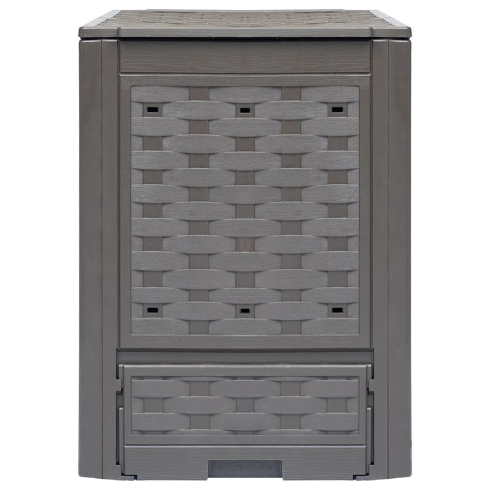 Compostoare grădină 2 buc. maro 60x60x83 cm 600 L plastic ratan - WALTI WALTI