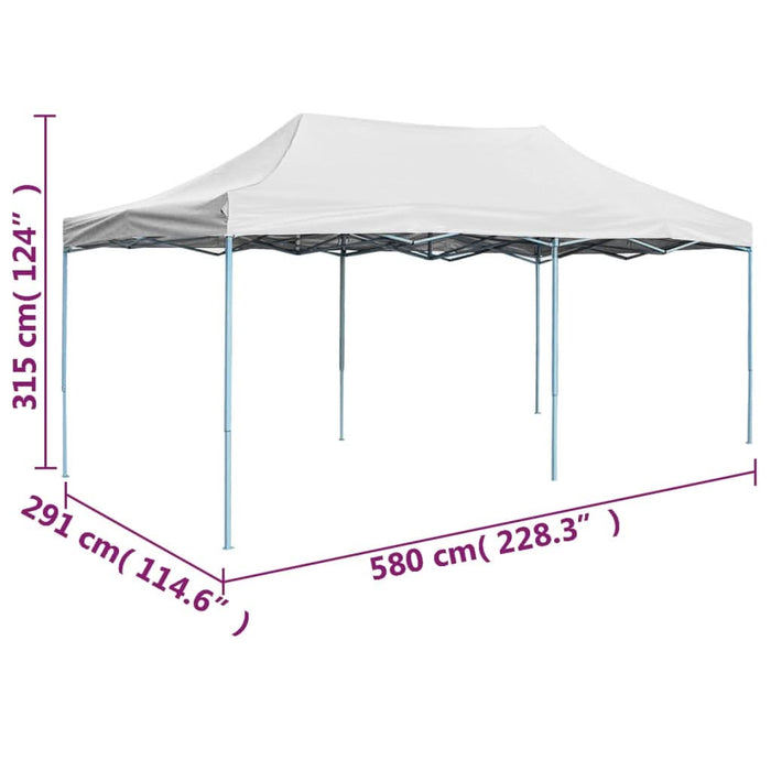 Cort de petrecere pliabil profesional, alb, 3 x 6 m, oțel - WALTI WALTI