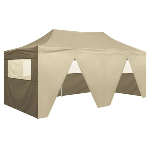 Cort de petrecere pliabil cu 4 pereți, crem, 3 x 6 m, oțel - WALTI WALTI