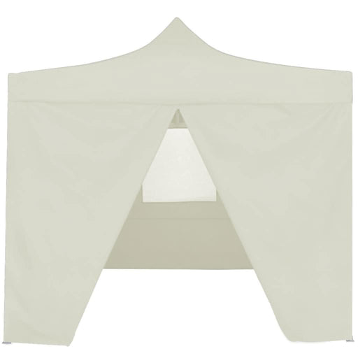 Cort de petrecere pliabil cu 4 pereți, crem, 2 x 2 m, oțel - WALTI WALTI