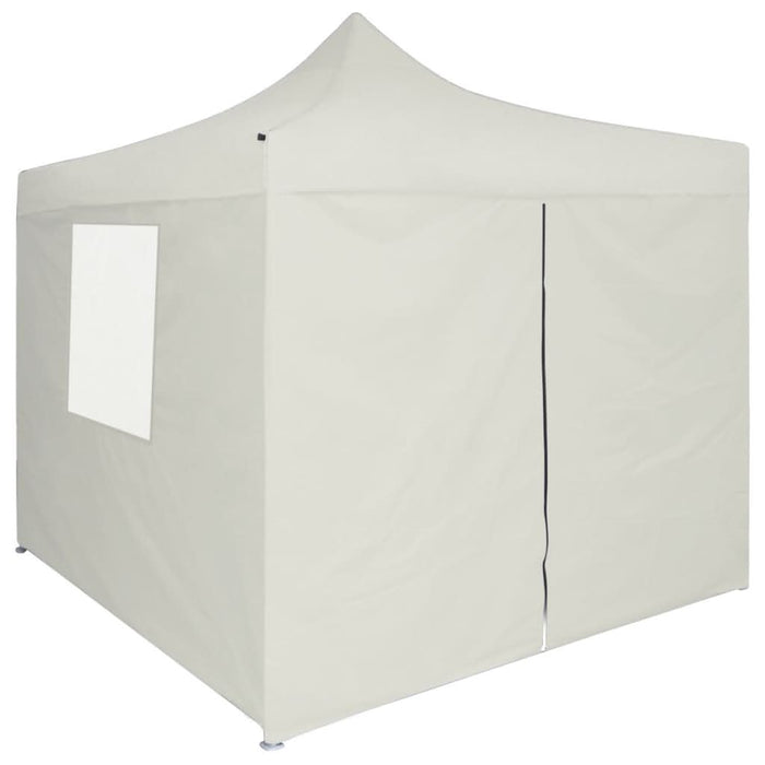 Cort de petrecere pliabil cu 4 pereți, crem, 2 x 2 m, oțel - WALTI WALTI
