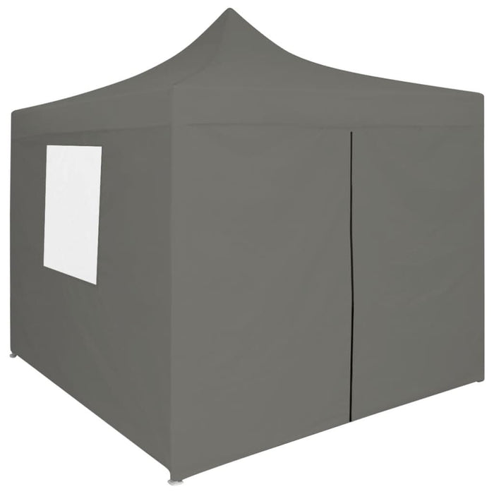 Cort de petrecere pliabil cu 4 pereți, antracit, 2 x 2 m, oțel - WALTI WALTI