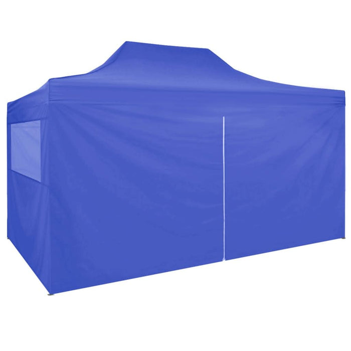 Cort de petrecere pliabil cu 4 pereți, albastru, 3 x 4 m, oțel - WALTI WALTI