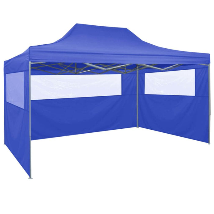 Cort de petrecere pliabil cu 4 pereți, albastru, 3 x 4 m, oțel - WALTI WALTI