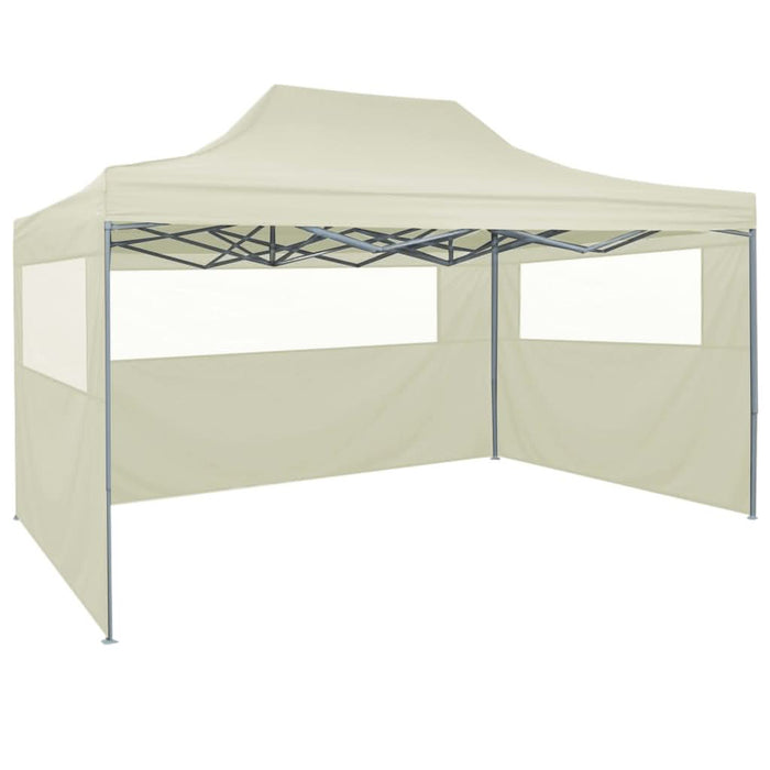 Cort de petrecere pliabil cu 4 pereți, crem, 3 x 4 m, oțel - WALTI WALTI