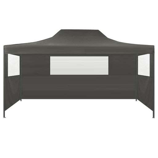 Cort de petrecere pliabil cu 3 pereți, antracit, 3 x 4 m, oțel - WALTI WALTI