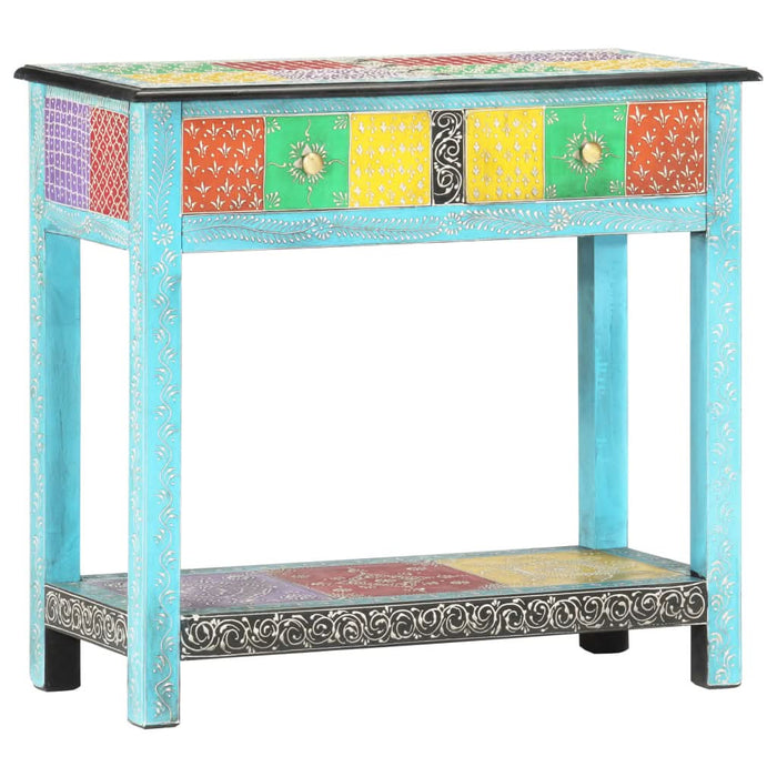 Masă consolă pictată manual, 80 x 35 x 75 cm, lemn masiv mango - WALTI WALTI