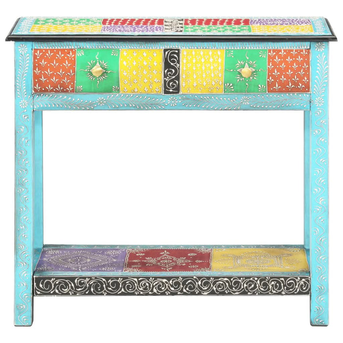 Masă consolă pictată manual, 80 x 35 x 75 cm, lemn masiv mango - WALTI WALTI