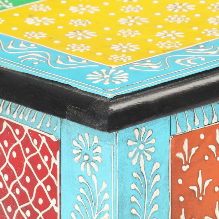 Masă consolă pictată manual, 80 x 35 x 75 cm, lemn masiv mango - WALTI WALTI