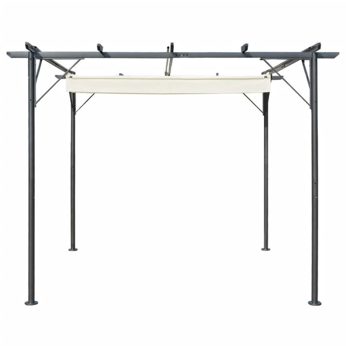 Pergolă cu acoperiș retractabil, alb crem, 3 x 3 m, oțel - WALTI WALTI