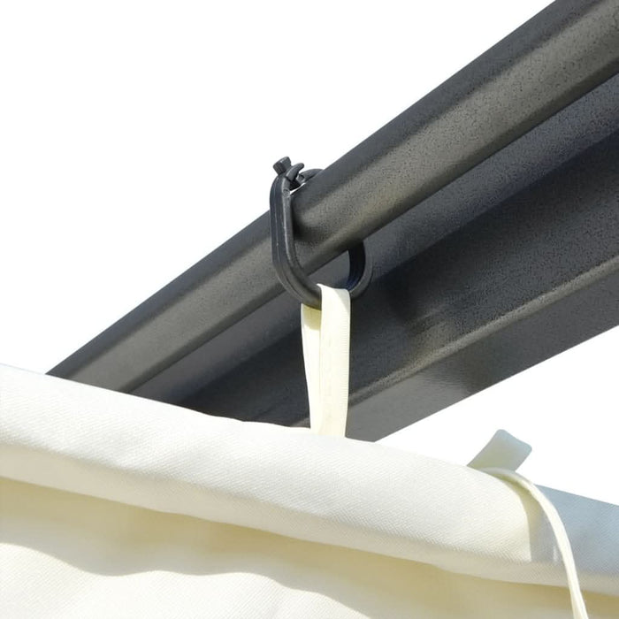 Pergolă cu acoperiș retractabil, alb crem, 3 x 3 m, oțel - WALTI WALTI