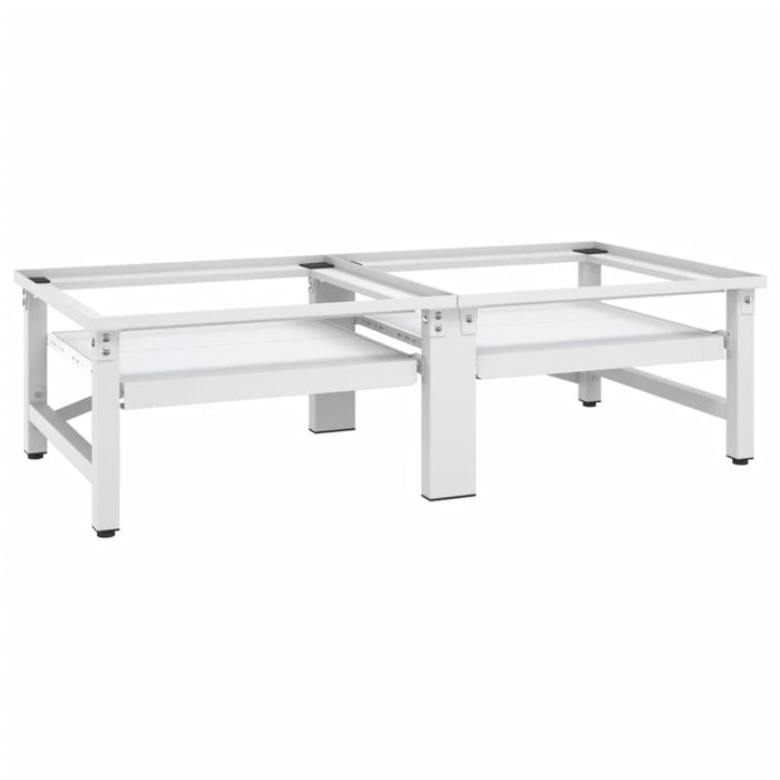 Suport mașină de spălat/uscător, cu rafturi retractabile, alb - WALTI WALTI