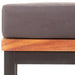 Taburet cu pernă gri închis, 66x66x36 cm, lemn masiv acacia - WALTI WALTI
