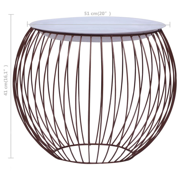 Măsuță de cafea, auriu, Ø 51 cm - WALTI WALTI