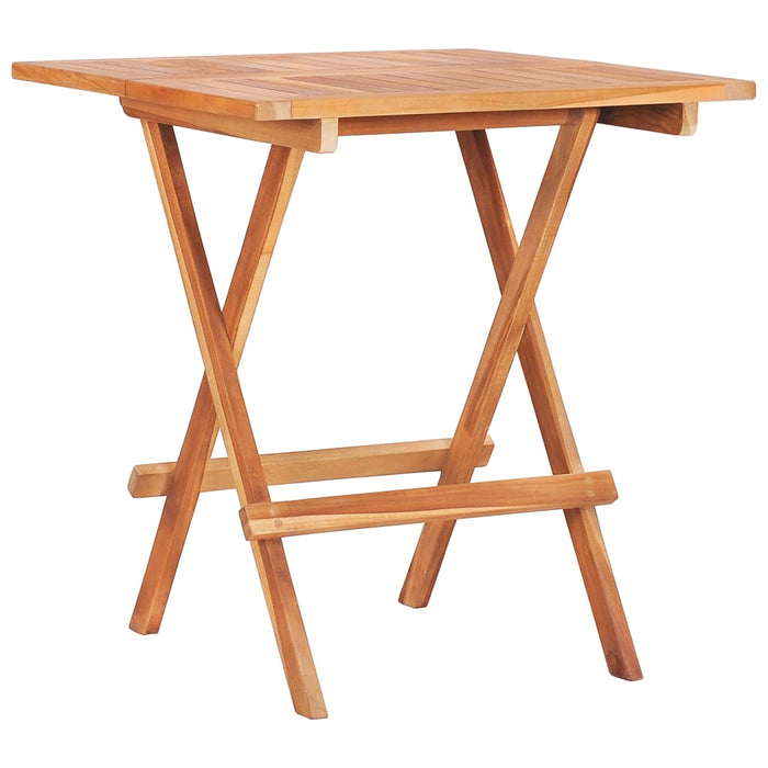 Set mobilier de bistro pliabil, 3 piese, lemn masiv de tec - WALTI WALTI