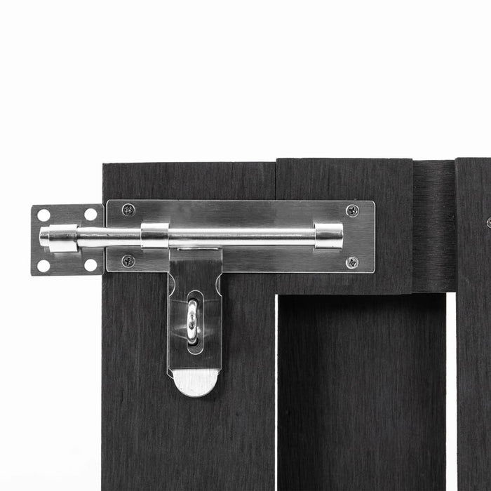 Poartă de grădină, gri, 100 x 60 cm, WPC - WALTI WALTI