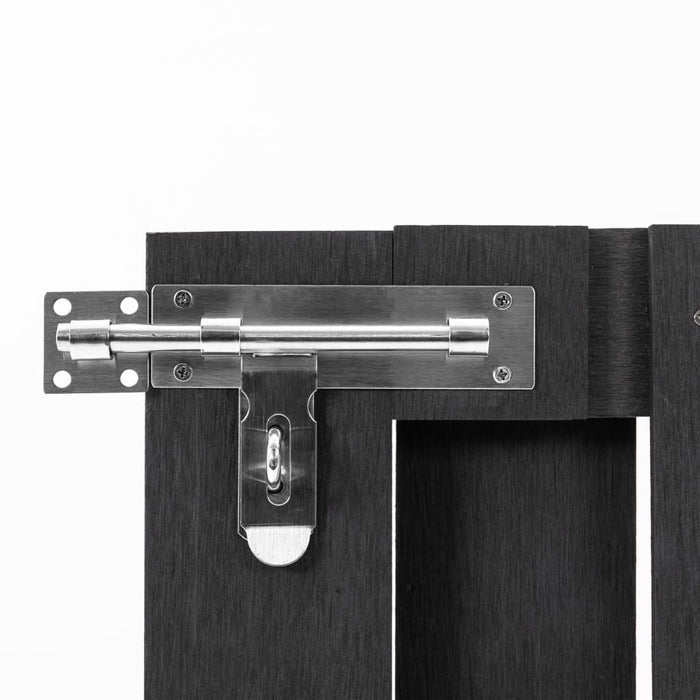 Poartă de grădină, gri, 100 x 80 cm, WPC - WALTI WALTI