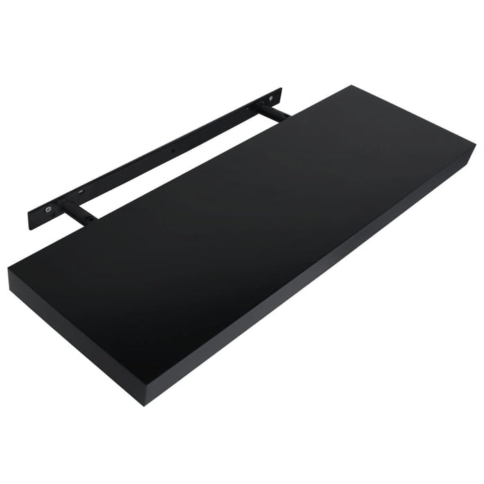 Rafturi de perete suspendate, 2 buc., negru, 100x20x3,8 cm - WALTI WALTI
