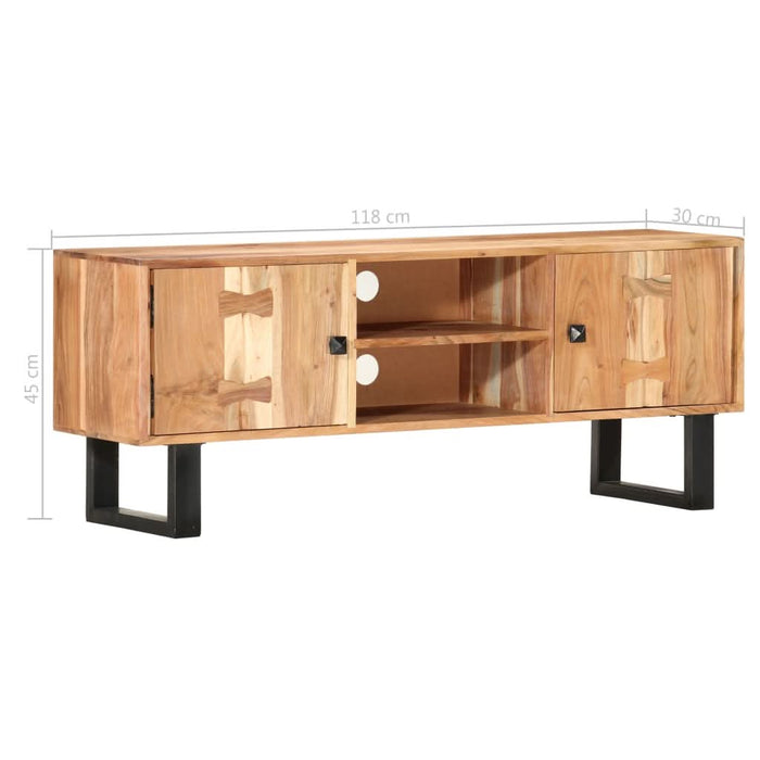 Comodă TV, 118 x 30 x 45 cm, lemn masiv de acacia - WALTI WALTI
